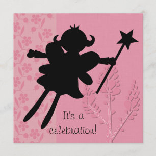 Silhouette-feenhafte Prinzessin Birthday Einladung