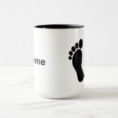 Silhouette Feet mit Toe Tag Tasse (Zentrum)