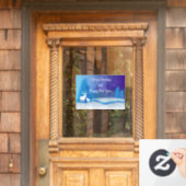 Silhouette Fensteraufkleber (Haustür)