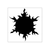 Silhouette-Feuerball-Briefmarke Gummistempel (Prägung)