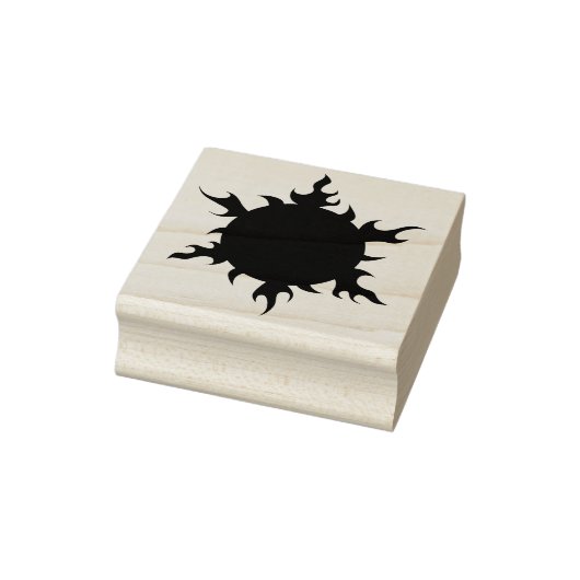 Silhouette-Feuerball-Briefmarke Gummistempel (Stempel)