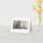 Silhouette Forest Karte (Gelbe Blume)