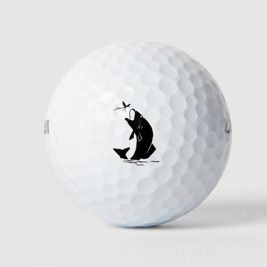 Silhouette Foreut im Begriff zu essen Dragonfly Golfball (Vorderseite)