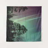SILHOUETTE FOTO VON AURORA BOREALIS WANDTEPPICH (Vorderseite (Horizontal))