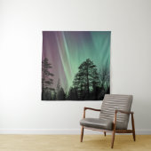 SILHOUETTE FOTO VON AURORA BOREALIS WANDTEPPICH (Beispiel)
