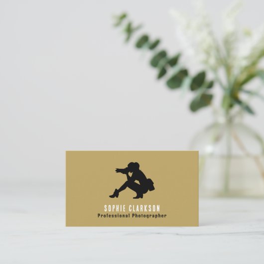 Silhouette, Fotograf, Fotografin Visitenkarte (Stehend Vorderseite)