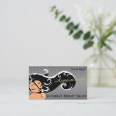 Silhouette-Frauen-Haar-Stylist-Verabredung Terminkarte (Stehend Vorderseite)