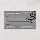 Silhouette-Frauen-Haar-Stylist-Verabredung Terminkarte (Rückseite)