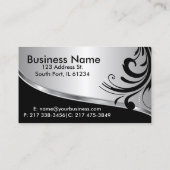 Silhouette-Frauen-Haar-Stylist Visitenkarte (Rückseite)