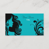 Silhouette-Frauen-Haar-Stylist Visitenkarte (Vorderseite)