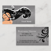 Silhouette-Frauen-Haar-Stylist Visitenkarte (Vorne/Hinten)
