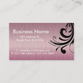 Silhouette-Frauen-Haar-Stylist Visitenkarte (Rückseite)