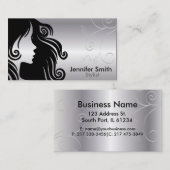 Silhouette Frauenhaus Stylist Visitenkarte (Vorne/Hinten)