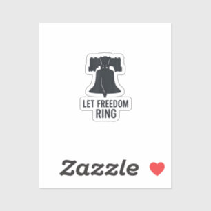 Silhouette "Freedom Ring Bell" gelassen Moderner U Aufkleber