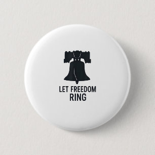 Silhouette "Freedom Ring Bell" gelassen Moderner U Button