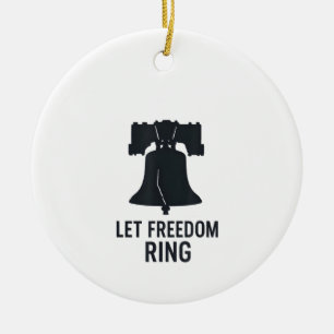 Silhouette "Freedom Ring Bell" gelassen Moderner U Keramik Ornament