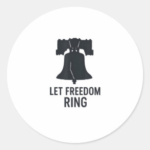 Silhouette "Freedom Ring Bell" gelassen Moderner U Runder Aufkleber