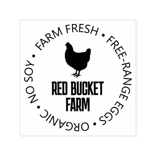 Silhouette "Frische Eier Hühner", selbstfärbend Permastempel (Design)