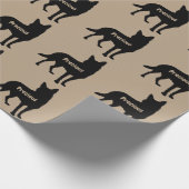 Silhouette für australische Kelpie Dog Rasse Geschenkpapier (Ecke)