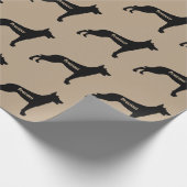 Silhouette für belgische Hunde Geschenkpapier (Ecke)