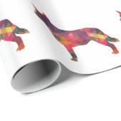 Silhouette für Blauhelme Geometrisches Muster Mult Geschenkpapier (Rolleneckpunkt)