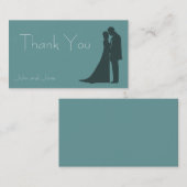 Silhouette für Braut und Bräuche Danke Business Ca Visitenkarte (Vorne/Hinten)