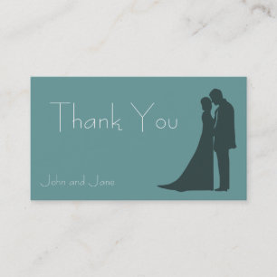 Silhouette für Braut und Bräuche Danke Business Ca Visitenkarte