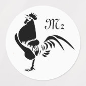 Silhouette für das Crowing Etiketten (Design 2)