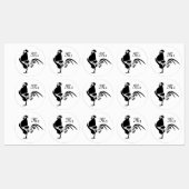 Silhouette für das Crowing Etiketten (Blatt)