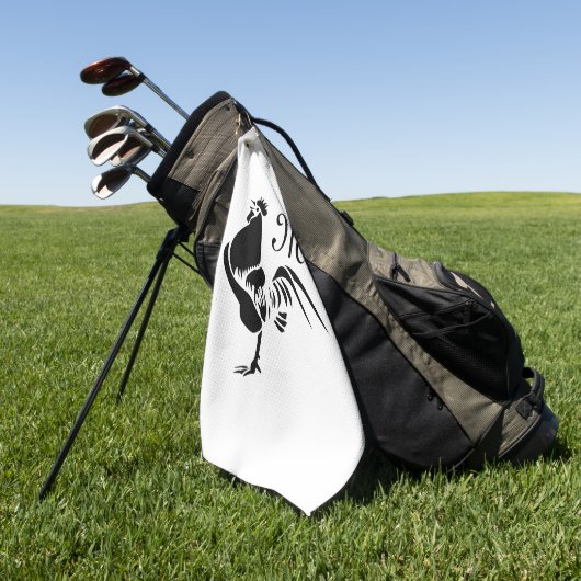 Silhouette für das Crowing Golfhandtuch (Gras)