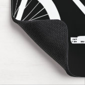 Silhouette für das weiße Fahrrad Mousepad (Ecke)