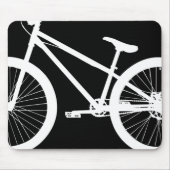 Silhouette für das weiße Fahrrad Mousepad (Vorne)