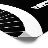 Silhouette für das weiße Fahrrad Poster (Ecke)