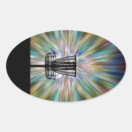 Silhouette für den Festplattenasket Ovaler Aufkleber (Vorderseite)