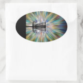 Silhouette für den Festplattenasket Ovaler Aufkleber (Tasche)