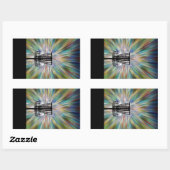 Silhouette für den Festplattenasket Rechteckiger Aufkleber (Blatt)