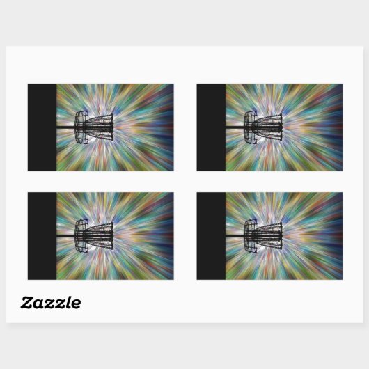 Silhouette für den Festplattenasket Rechteckiger Aufkleber (Blatt)