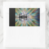 Silhouette für den Festplattenasket Rechteckiger Aufkleber (Tasche)