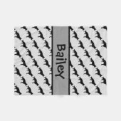 Silhouette für den Hund der Deutschen Schäferhunde Fleecedecke (Vorderseite (Horizontal))