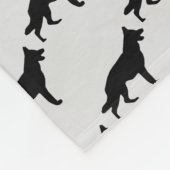 Silhouette für den Hund der Deutschen Schäferhunde Fleecedecke (Ecke)