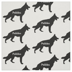 Silhouette für den Hund der Deutschen Schäferhunde Stoff