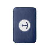 Silhouette für den kleinen Navy Blue Anchor Badematte (Vorderseite Vertikal)