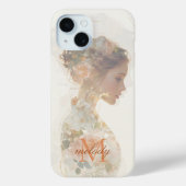 Silhouette für die romantische Blumenfrau Case-Mate iPhone Hülle (Rückseite)