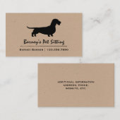 Silhouette für drahtgebundene Dackel | Coole Dacke Visitenkarte (Vorne/Hinten)