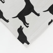 Silhouette für ein benutzerdefiniertes schwarzes L Fleecedecke (Ecke)