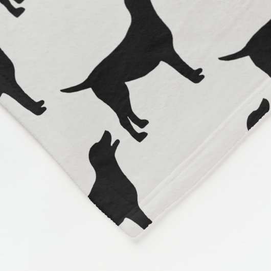 Silhouette für ein benutzerdefiniertes schwarzes L Fleecedecke (Ecke)