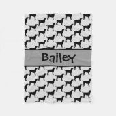 Silhouette für ein benutzerdefiniertes schwarzes L Fleecedecke (Vorderseite)