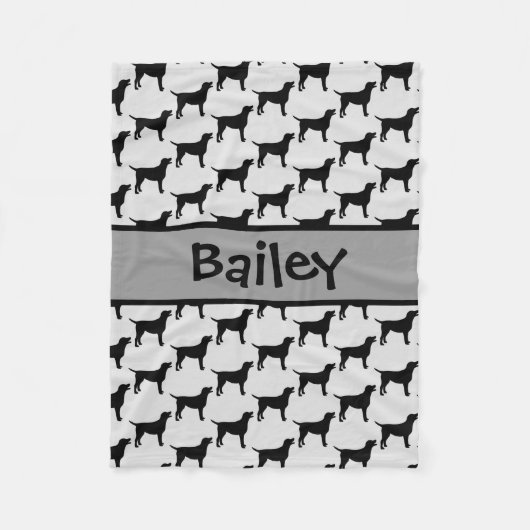 Silhouette für ein benutzerdefiniertes schwarzes L Fleecedecke (Vorderseite)