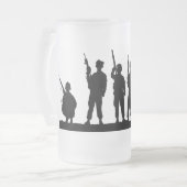 Silhouette für einfache Soldaten Mattglas Bierglas (Vorderseite Links)