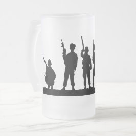 Silhouette für einfache Soldaten Mattglas Bierglas